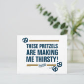 Seinfeld | "Deze pretzels" Typografie Grafisch Briefkaart (Staand voorkant)