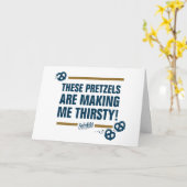 Seinfeld | "Deze pretzels" Typografie Grafisch Kaart (Gele Bloem)