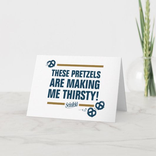 Seinfeld | "Deze pretzels" Typografie Grafisch Kaart (Voorkant)