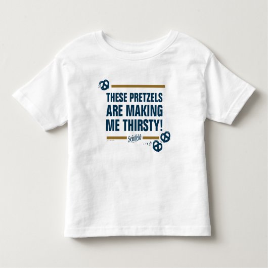 Seinfeld | "Deze pretzels" Typografie Grafisch Kinder Shirts (Voorkant)