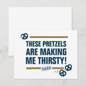 Seinfeld | "Deze pretzels" Typografie Grafisch Notitiekaartje (Voorkant / Achterkant)