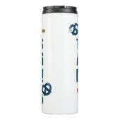 Seinfeld | "Deze pretzels" Typografie Grafisch Thermosbeker (Achterkant)