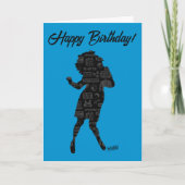 Seinfeld | Elaine Dance Silhouette Birthday Kaart (Voorkant)