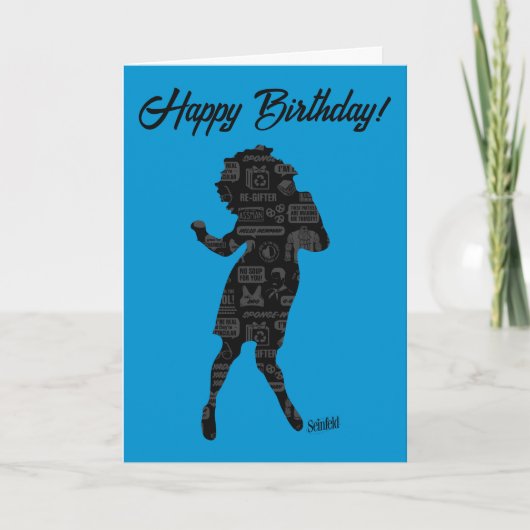 Seinfeld | Elaine Dance Silhouette Birthday Kaart (Voorkant)
