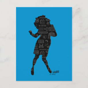 Seinfeld   Elaine Dance Silhouette Briefkaart
