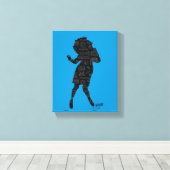Seinfeld | Elaine Dance Silhouette Canvas Afdruk (Insitu (Houten vloer))