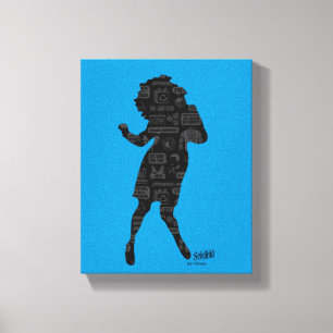 Seinfeld Elaine Dance Silhouette Canvas Afdruk