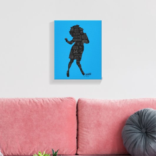 Seinfeld | Elaine Dance Silhouette Canvas Afdruk (Insitu (Woonkamer))