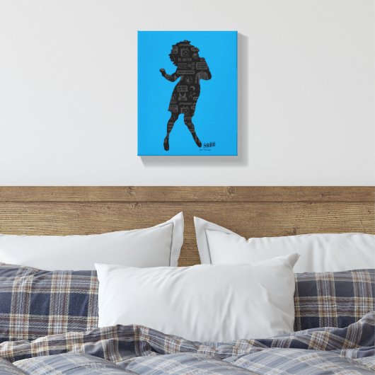 Seinfeld | Elaine Dance Silhouette Canvas Afdruk (Insitu (Slaapkamer))