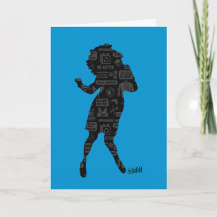 Seinfeld   Elaine Dance Silhouette Kaart