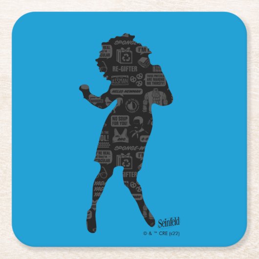 Seinfeld | Elaine Dance Silhouette Kartonnen Onderzetters (Voorkant)