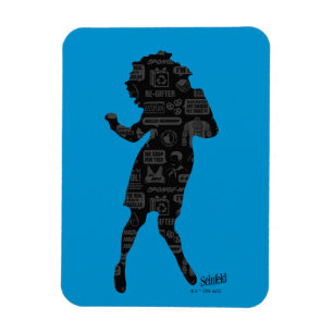 Seinfeld Elaine Dance Silhouette Magneet