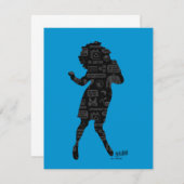 Seinfeld | Elaine Dance Silhouette Notitiekaartje (Voorkant / Achterkant)