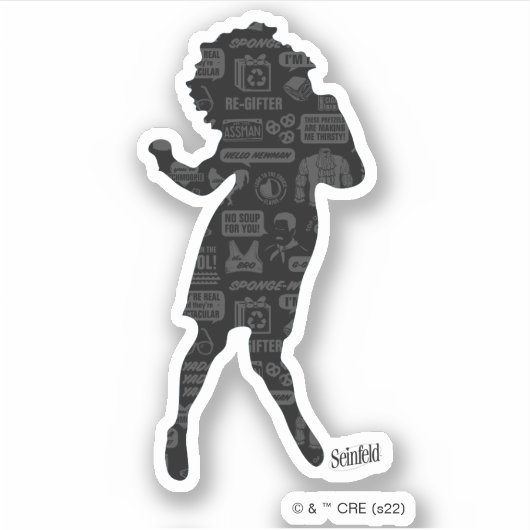 Seinfeld | Elaine Dance Silhouette Sticker (Voorkant)