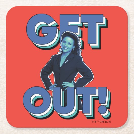 Seinfeld | Elaine - Wegwezen! Kartonnen Onderzetters (Voorkant)