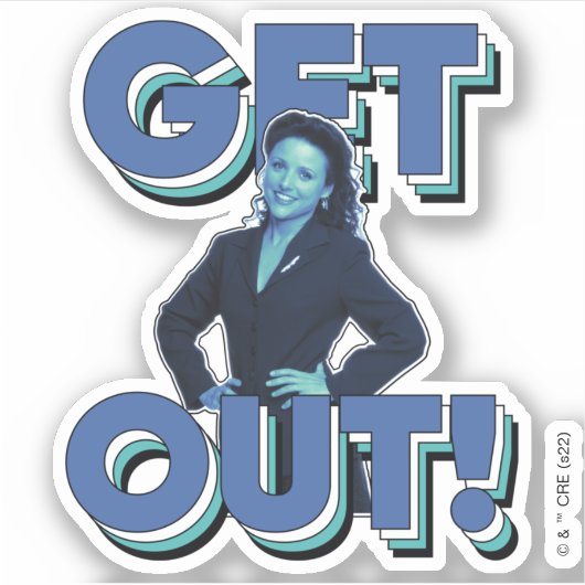 Seinfeld | Elaine - Wegwezen! Sticker (Voorkant)