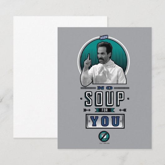 Seinfeld | Geen soep voor u grafisch Notitiekaartje (Voorkant / Achterkant)