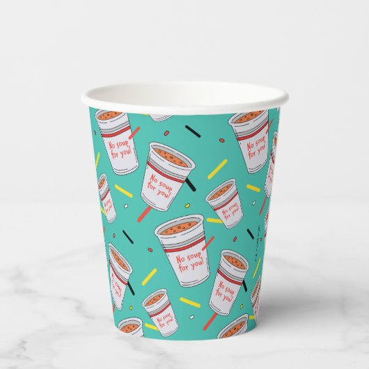 Seinfeld | Geen soep voor uw patroon Papieren Bekers (Achterkant)