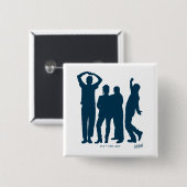 Seinfeld | Grafische groep Silhouette Vierkante Button 5,1 Cm (Voorkant /achterkant)