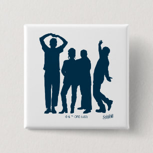 Seinfeld   Grafische groep Silhouette Vierkante Button 5,1 Cm