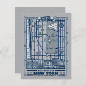 Seinfeld | Hot Spots of New York Map Briefkaart (Voorkant / Achterkant)