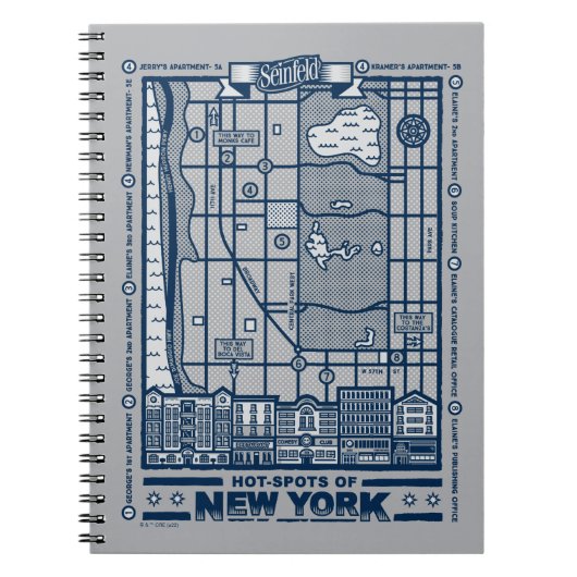 Seinfeld | Hot Spots of New York Map Notitieboek (Voorkant)