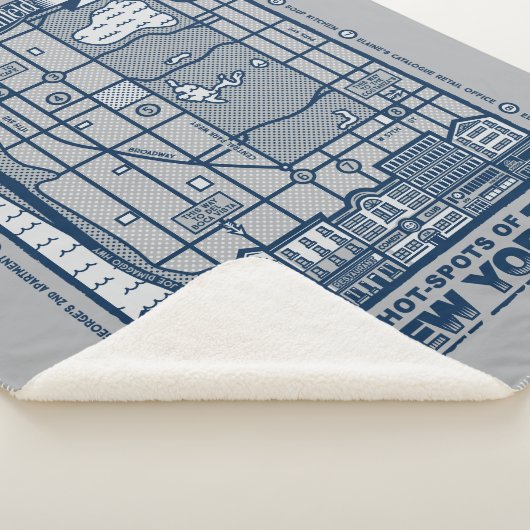 Seinfeld | Hot Spots of New York Map Sherpa Deken (3/4)