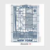 Seinfeld | Hot Spots of New York Map Sticker (Vel)