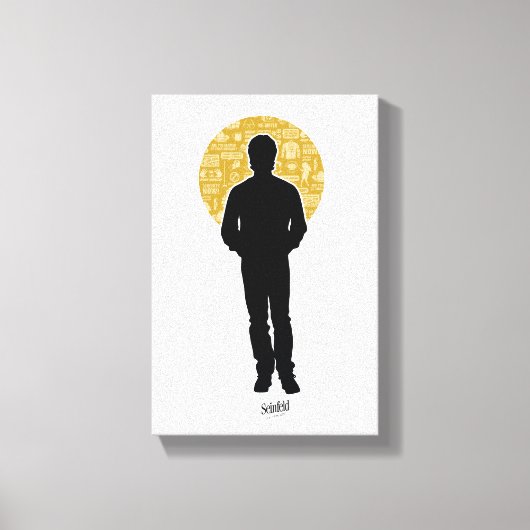 Seinfeld | Jerry Seinfeld Silhouette Canvas Afdruk (Voorkant)