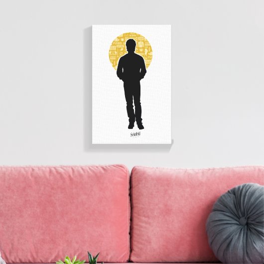 Seinfeld | Jerry Seinfeld Silhouette Canvas Afdruk (Insitu (Woonkamer))