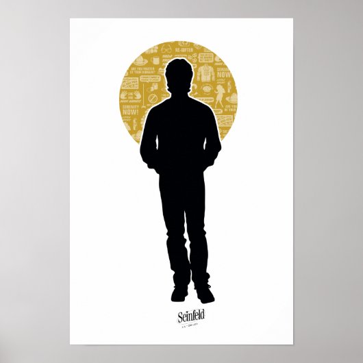 Seinfeld | Jerry Seinfeld Silhouette Poster (Voorkant)