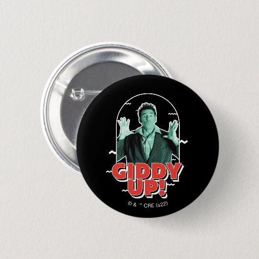 Seinfeld | Kramer - Giddy Up! Ronde Button 5,7 Cm (Voorkant /achterkant)