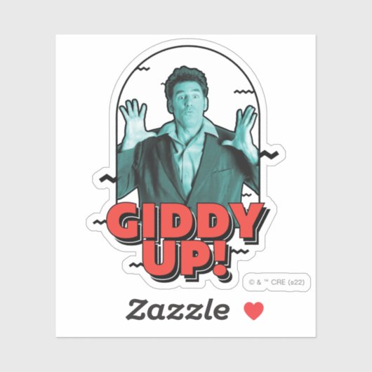 Seinfeld | Kramer - Giddy Up! Sticker (Vel)