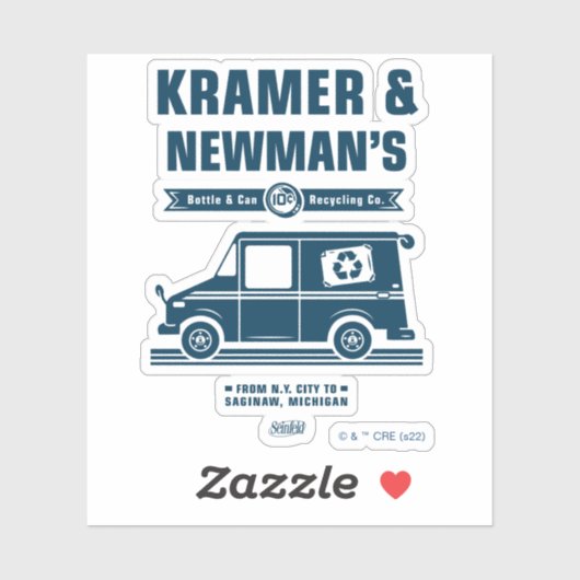 Seinfeld | Kramer & Newmans Recycling Co. Sticker (Vel)