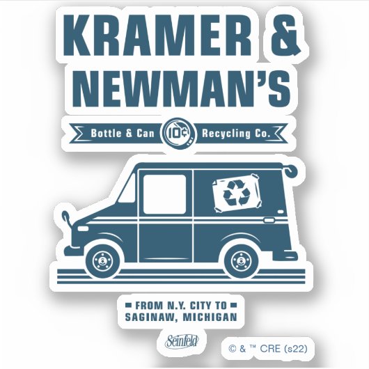 Seinfeld | Kramer & Newmans Recycling Co. Sticker (Voorkant)
