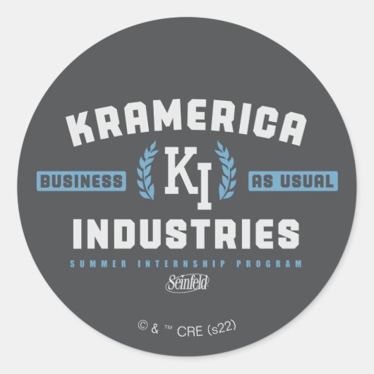 Seinfeld | Kramerica Industries Ronde Sticker (Voorkant)
