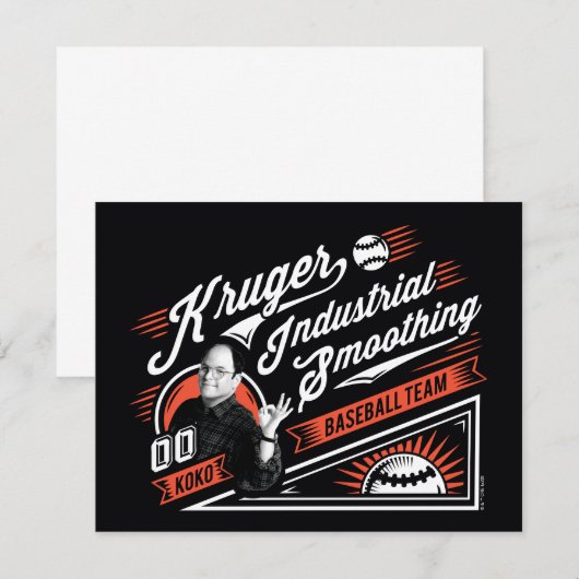 Seinfeld | Kruger Industrial Baseball Team Notitiekaartje (Voorkant / Achterkant)