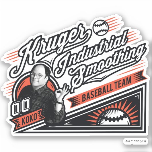 Seinfeld | Kruger Industrial Baseball Team Sticker (Voorkant)