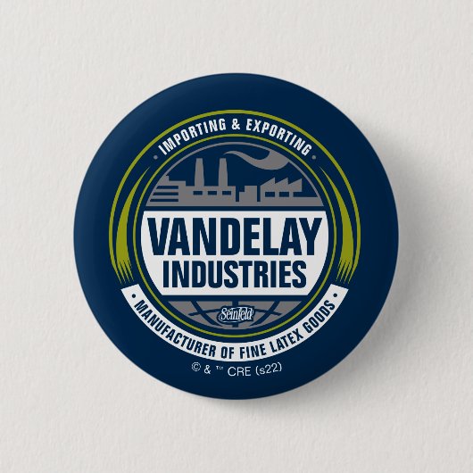 Seinfeld | Logo Vandelay Industries Ronde Button 5,7 Cm (Voorkant)