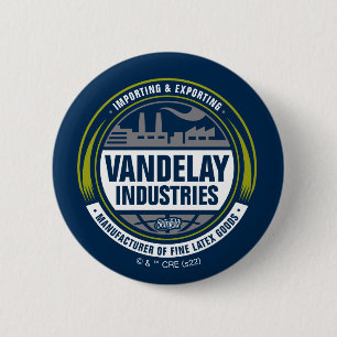 Seinfeld   Logo Vandelay Industries Ronde Button 5,7 Cm