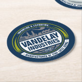 Seinfeld | Logo Vandelay Industries Ronde Kartonnen Onderzetter (Gebogen)