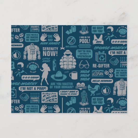 Seinfeld | Meme Pattern Briefkaart (Voorkant)