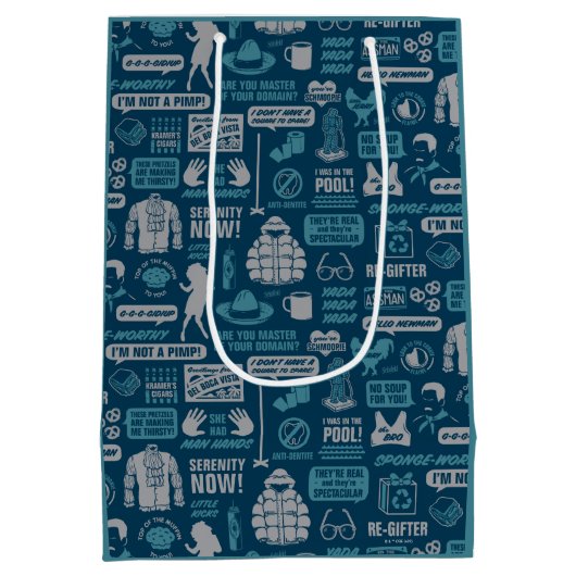 Seinfeld | Meme Pattern Medium Cadeauzakje (Achterkant)