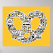 Seinfeld Pretzel Doodle Art Poster (Voorkant)