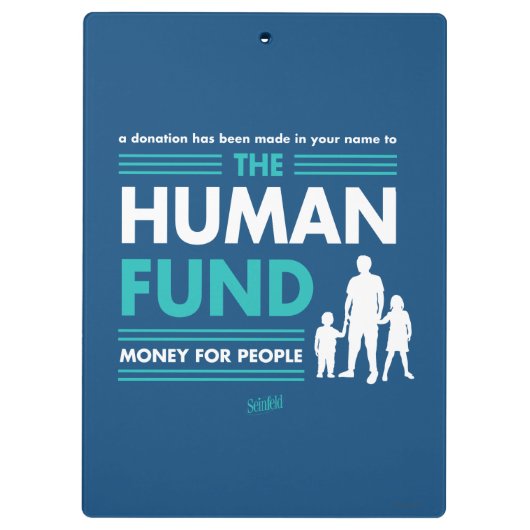 Seinfeld | The Human Fund Klembord (Achterkant)