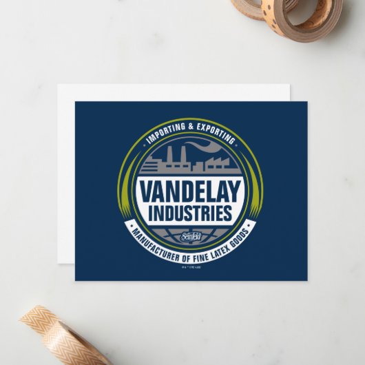 Seinfeld | Vandelay Industries Logo Notitiekaartje (Voorkant / Achterkant in situ)