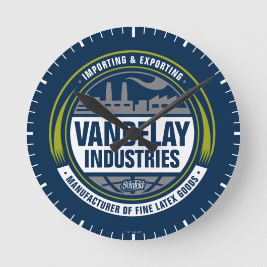 Seinfeld | Vandelay Industries Logo Ronde Klok (Voorkant)