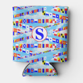 seinvlaggen voor zeelieden blikjeskoeler (Voorkant)