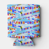 seinvlaggen voor zeelieden blikjeskoeler (Achterkant)