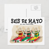 Seis De Mayo Briefkaart (Voorkant / Achterkant)